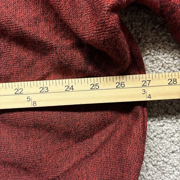Silversilk Knit Sweater Jacket 4XL Elbow Patches Pockets Full Zip Red Vintage